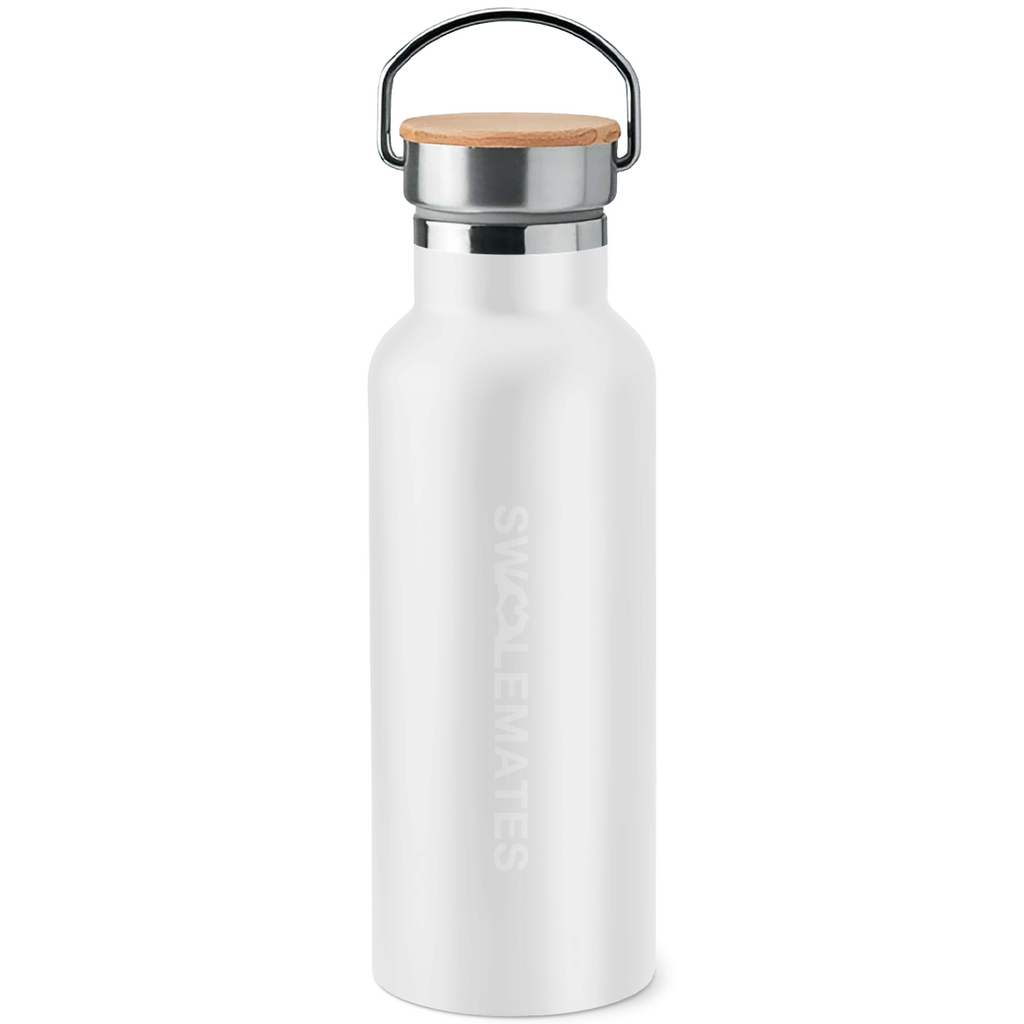 Edelstahl-Trinkflasche mit Bambusdeckel Muscle Mommy in the Making-Swolemates