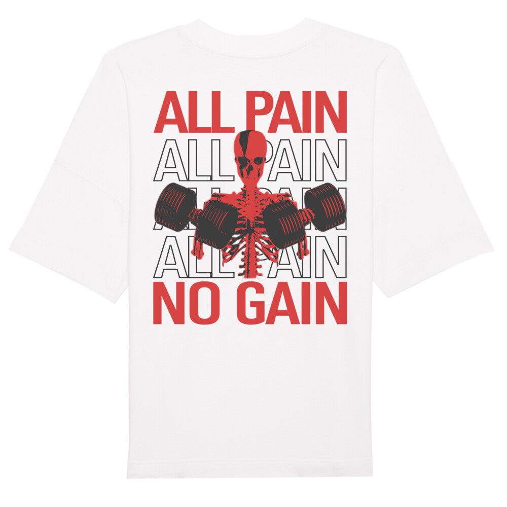 All Pain No Gain Oversize Pump Cover Shirt-T-Shirt-Swolemates