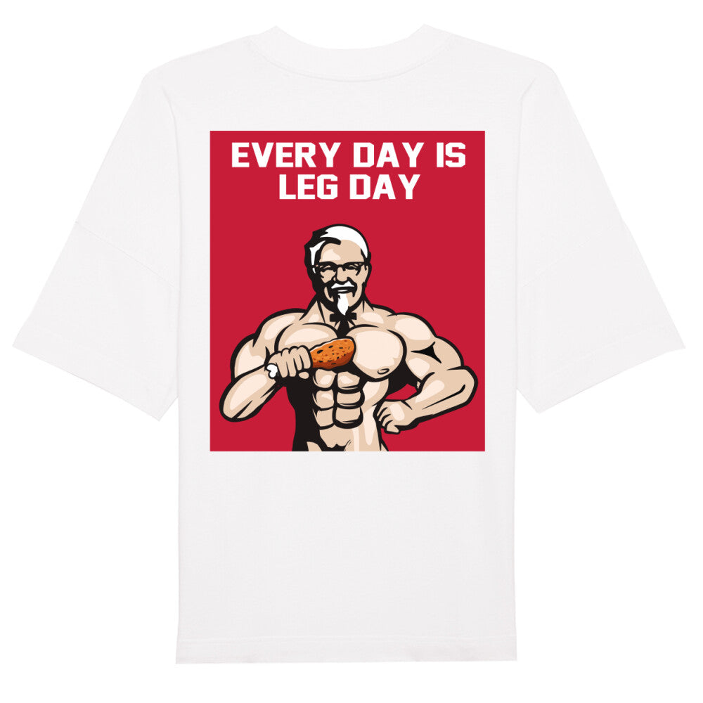 Every Day Is Leg Day Oversize Pump Cover Shirt-T-Shirt-Swolemates
