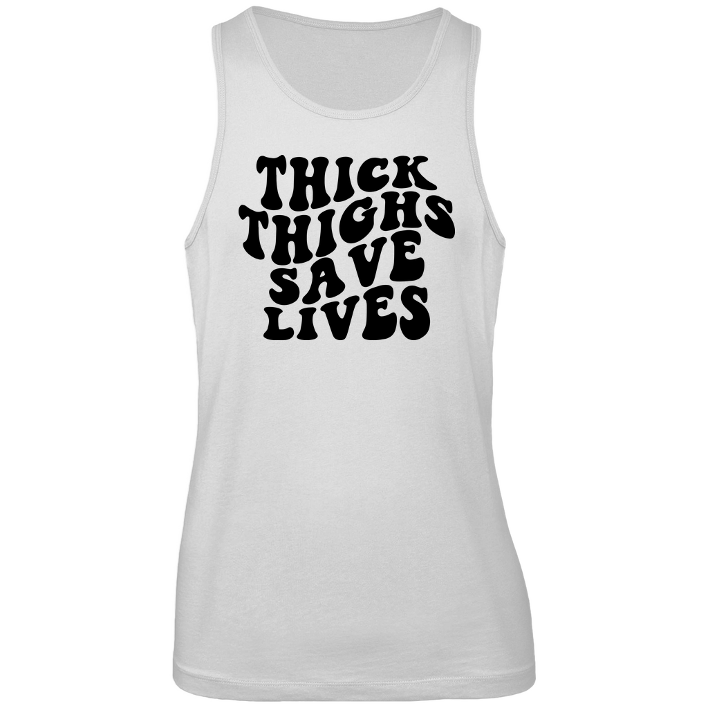 Herren Premium Tank Top Thick Thighs Save Lives-Swolemates