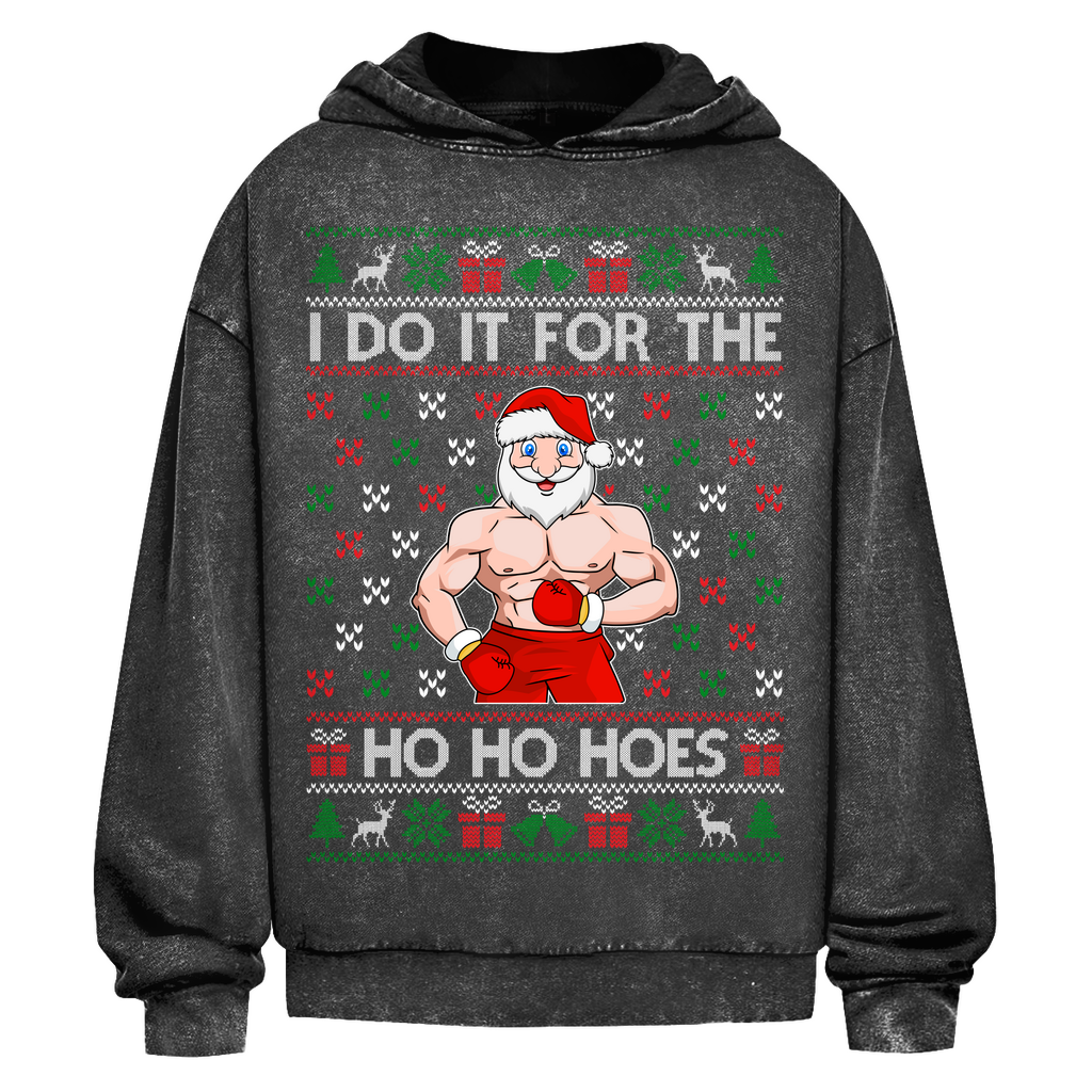 Oversize Washed Hoodie Do it for the Ho Ho Hoes