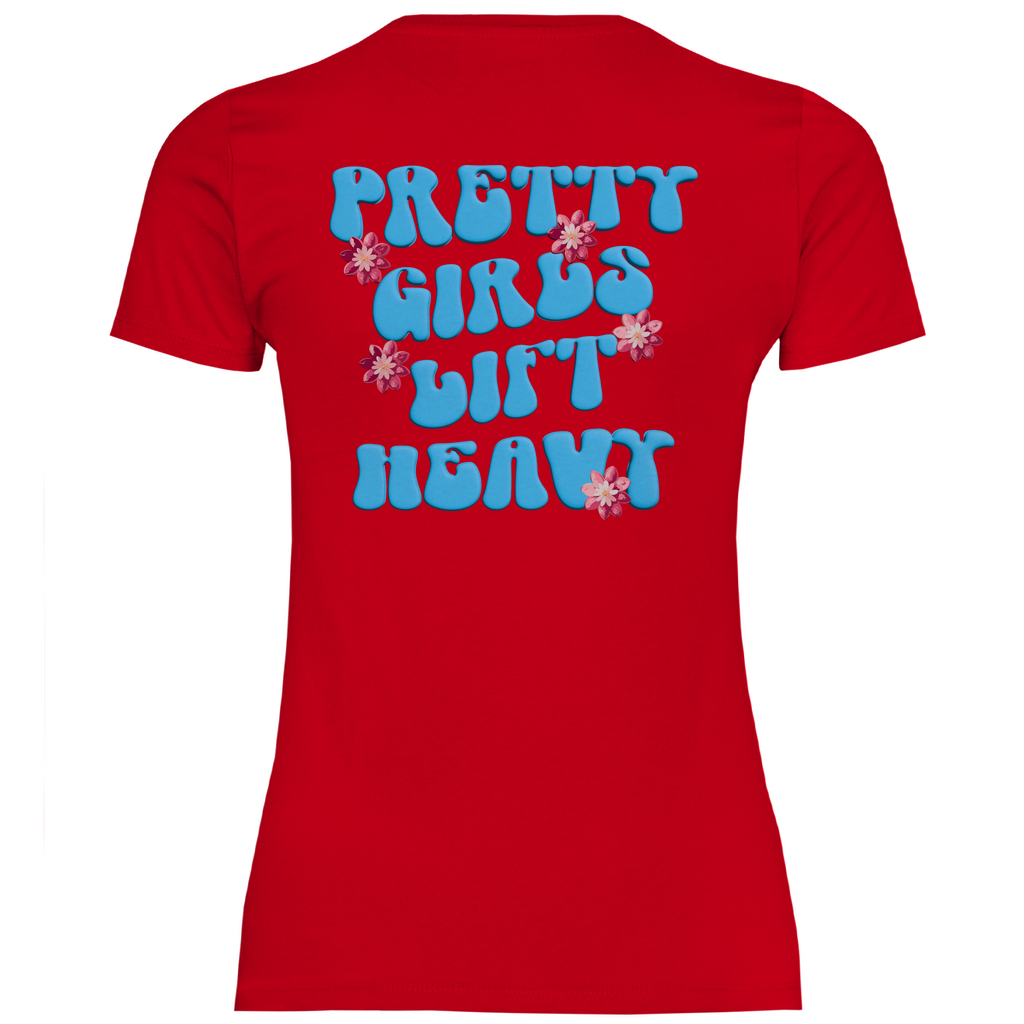Damen T-Shirt Pretty Girls Lift Heavy-Swolemates