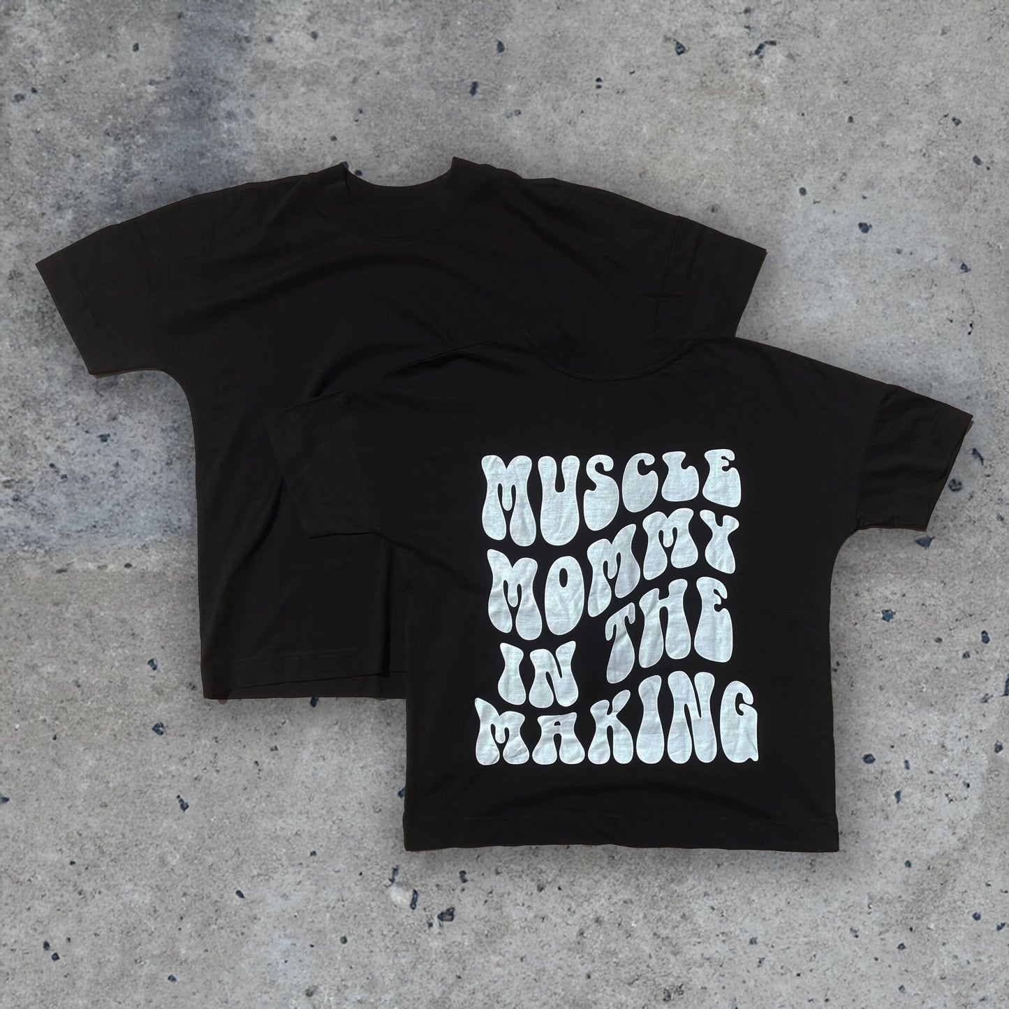 Muscle Mommy In The Making Oversize Pump Cover Shirt-T-Shirt-Swolemates