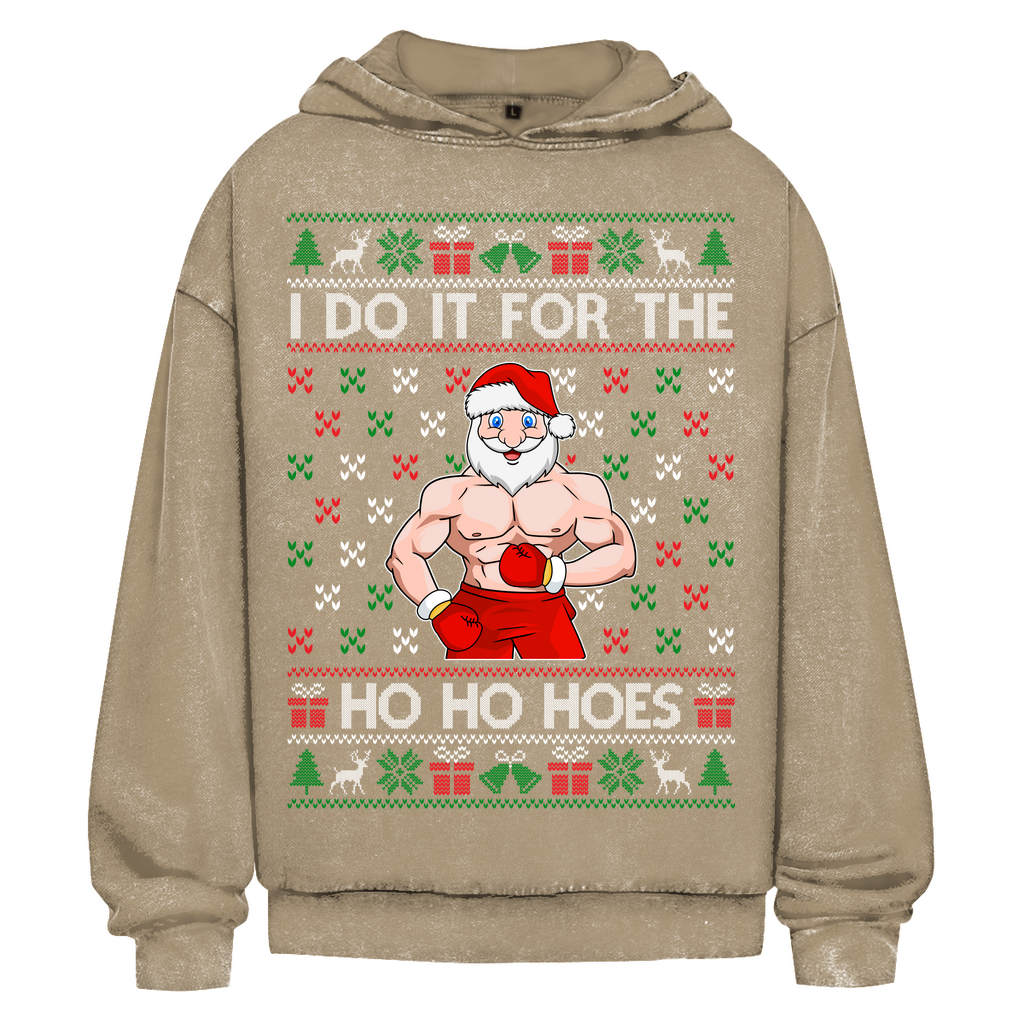Oversize Washed Hoodie Do it for the Ho Ho Hoes