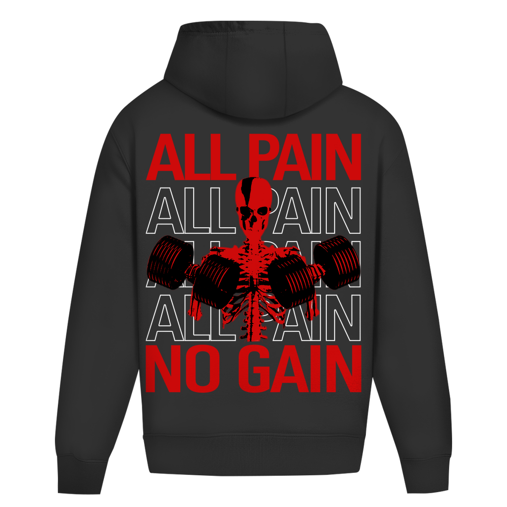 Oversize Hoodie Ohne Kordel All Pain No Gain