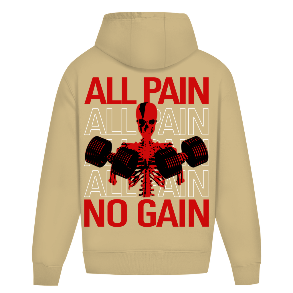 Oversize Hoodie Ohne Kordel All Pain No Gain