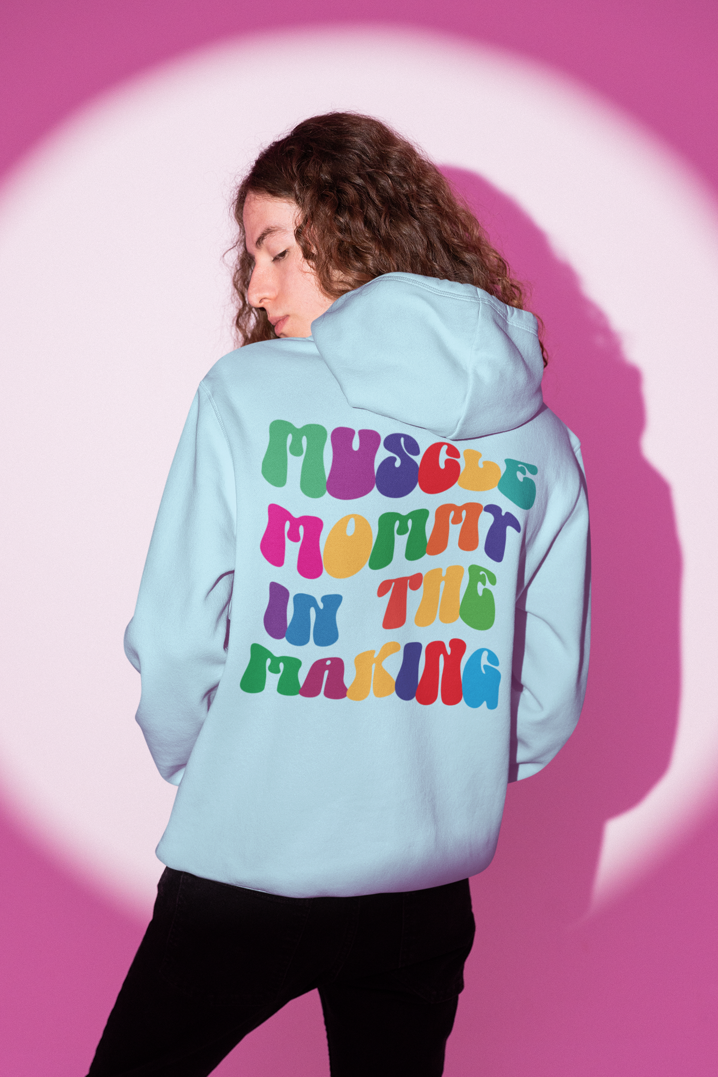Muscle Mommy in the Making CLR Regular Fit Hoodie-Hoodie-Swolemates