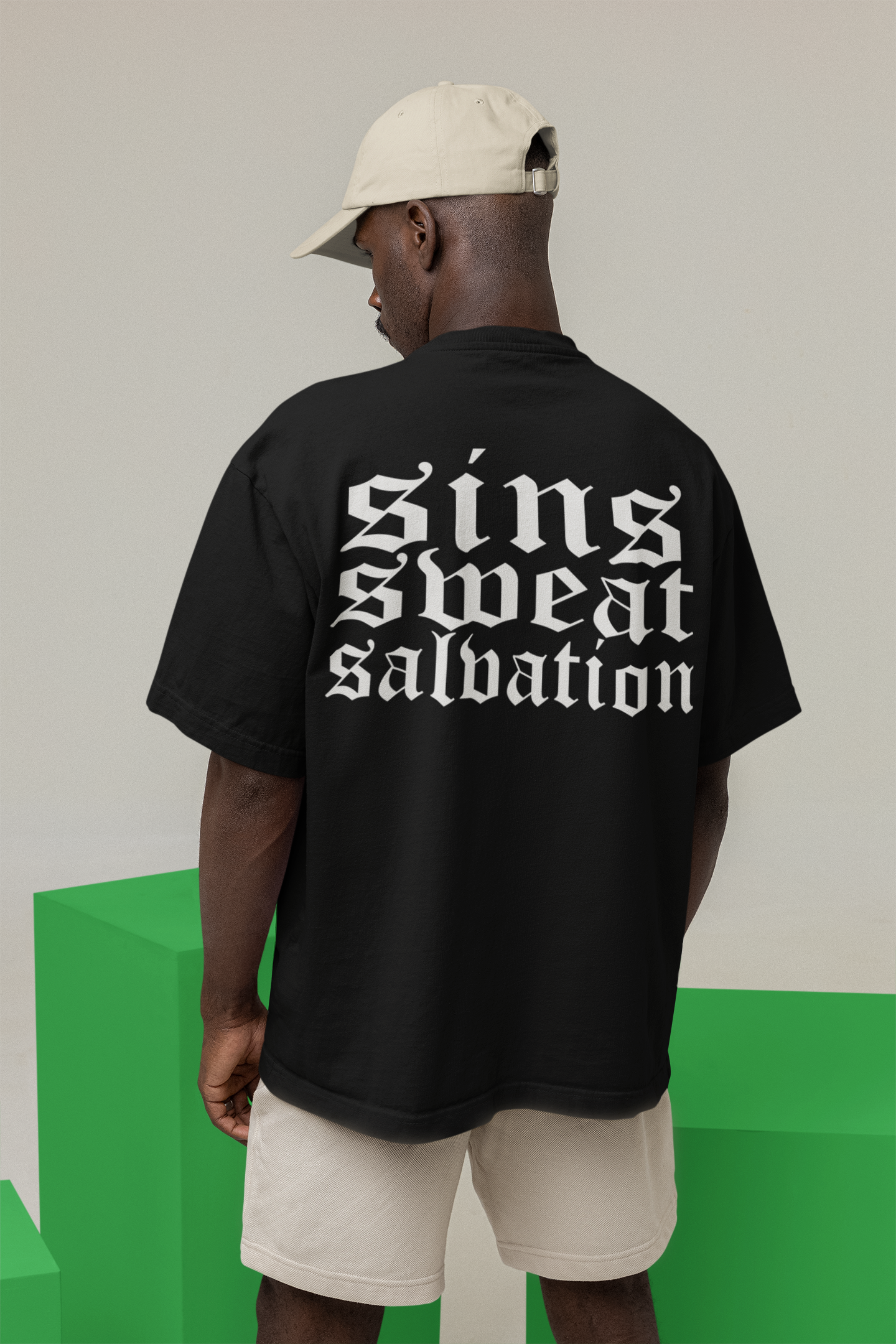Sins Sweat Salvation Oversized Shirt-T-Shirt-Swolemates