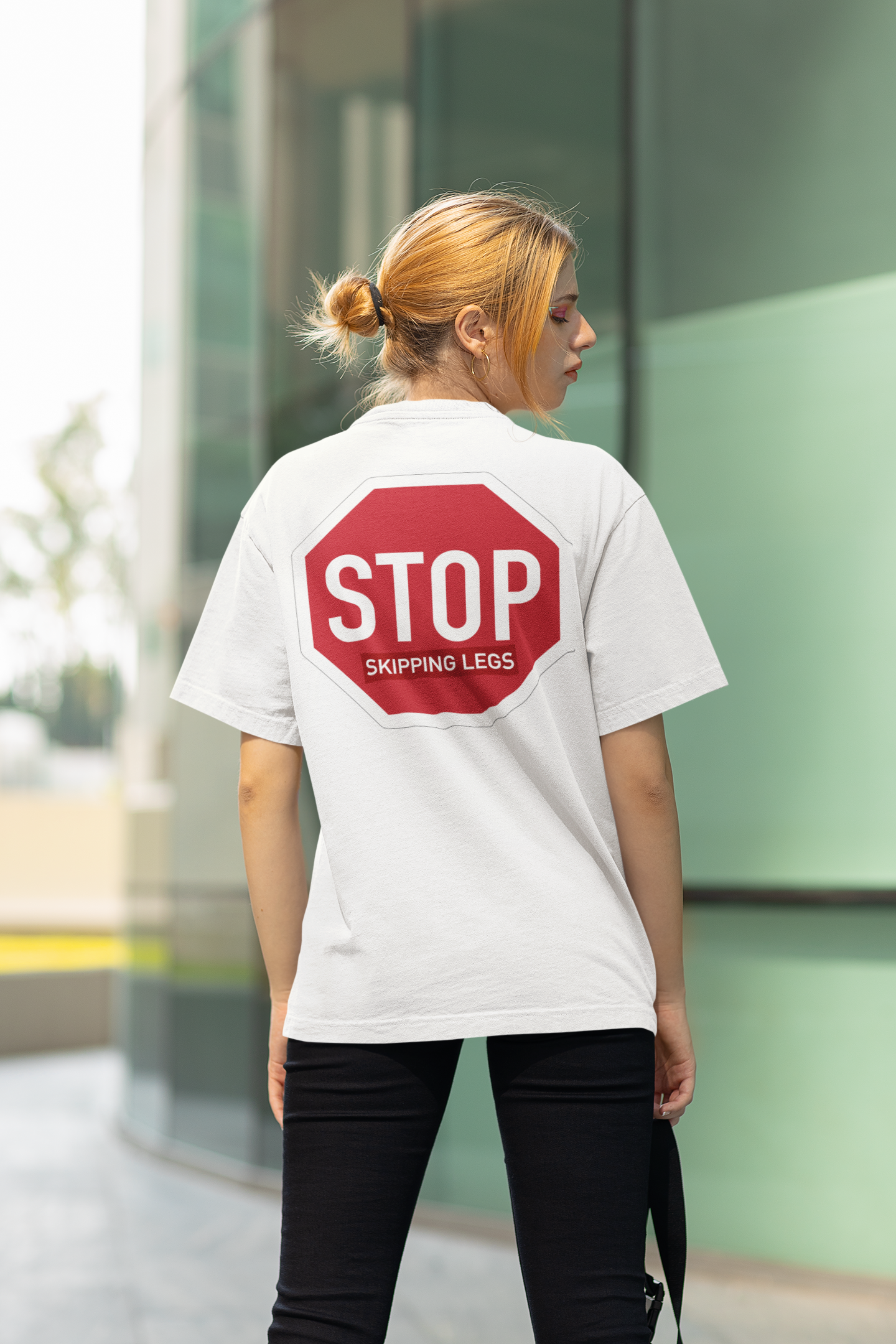 Stop Skipping Legs Oversize Pump Cover Shirt-T-Shirt-Swolemates