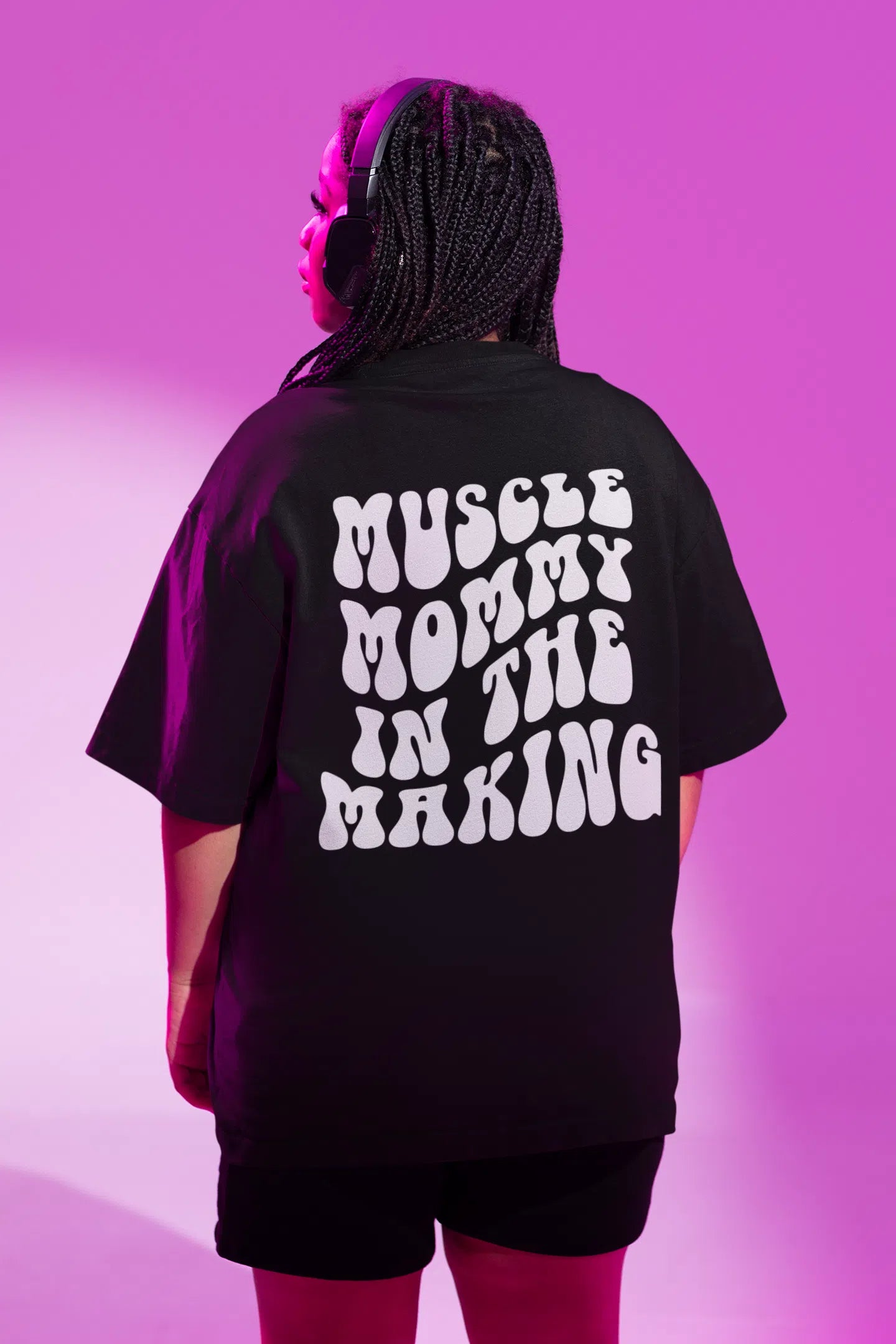 Muscle Mommy In The Making Oversize Pump Cover Shirt-T-Shirt-Swolemates