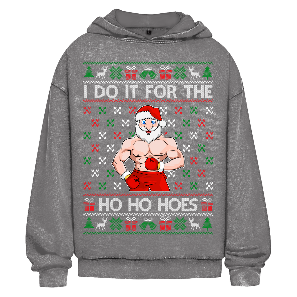 Oversize Washed Hoodie Do it for the Ho Ho Hoes