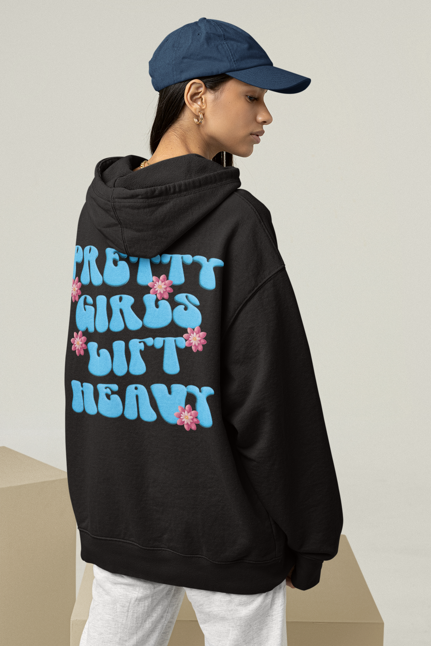 Pretty Girls Lift Heavy Oversize Pump Cover Hoodie-Hoodie-Swolemates