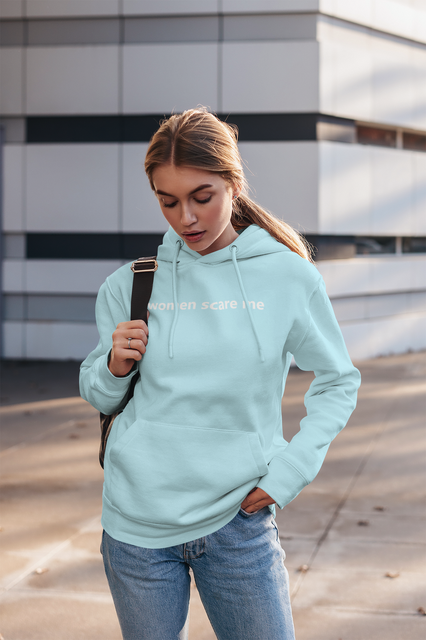 Women Scare Me Regular Fit Hoodie-Hoodie-Swolemates