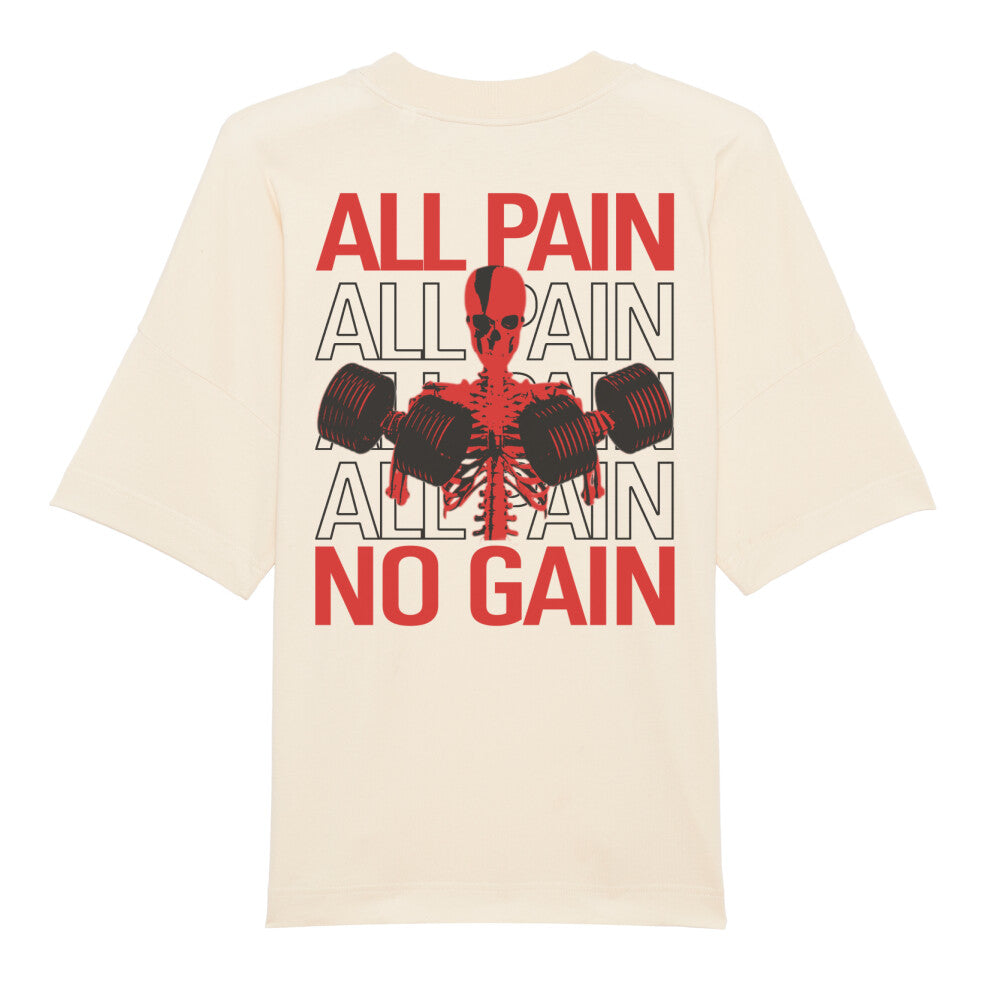 All Pain No Gain Oversize Pump Cover Shirt-T-Shirt-Swolemates