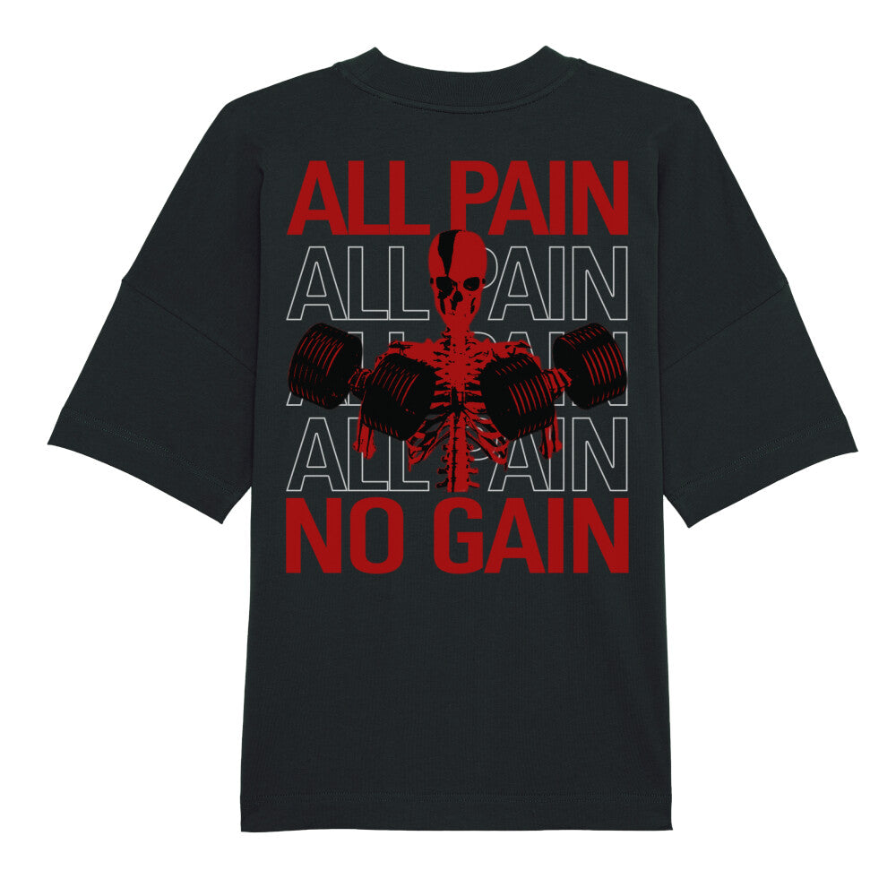 All Pain No Gain Oversize Pump Cover Shirt-T-Shirt-Swolemates