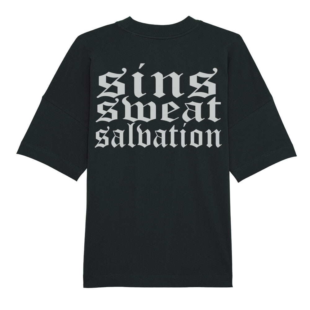 Sins Sweat Salvation Oversized Shirt-T-Shirt-Swolemates