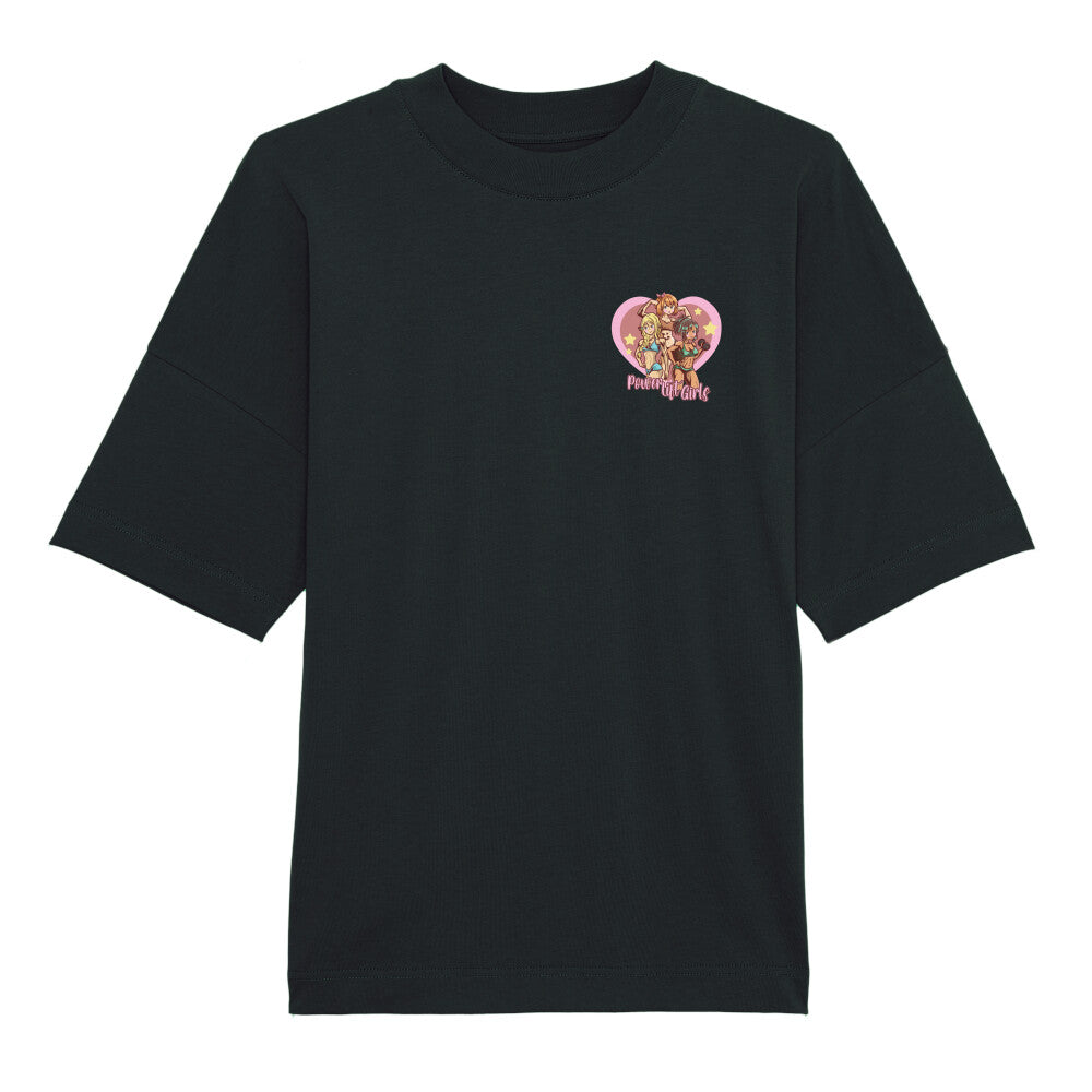 Power Lift Girls Chestprint Anime Oversize Pump Cover Shirt-T-Shirt-Swolemates