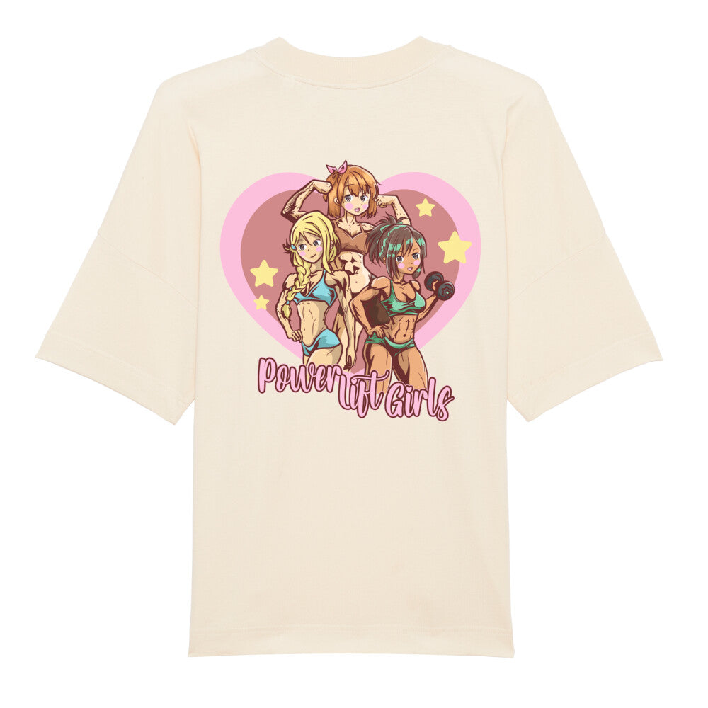 Power Lift Girls Anime Oversize Pump Cover Shirt-T-Shirt-Swolemates