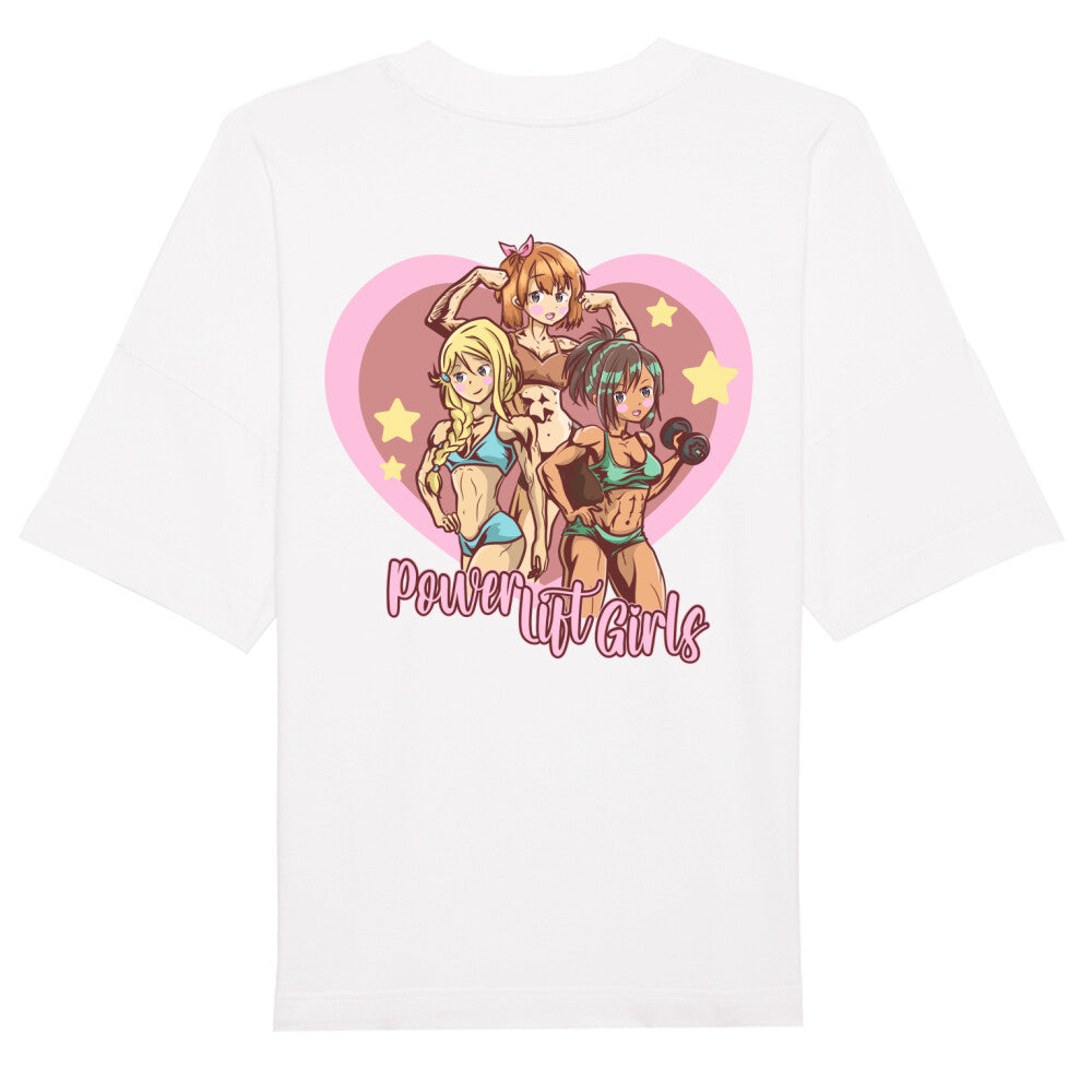 Power Lift Girls Anime Oversize Pump Cover Shirt-T-Shirt-Swolemates