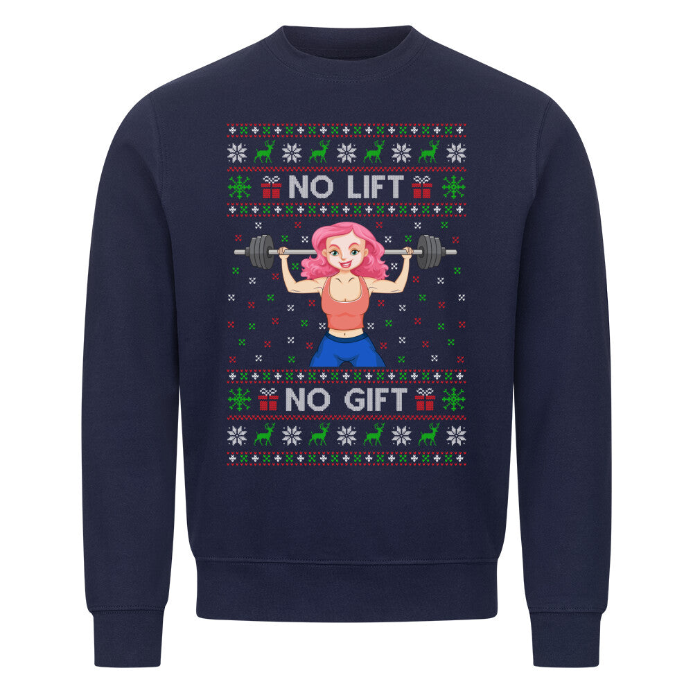 No Lift No Gift Ugly Christmas Sweater-Sweatshirt-Swolemates