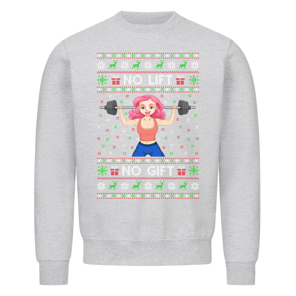 No Lift No Gift Ugly Christmas Sweater-Sweatshirt-Swolemates