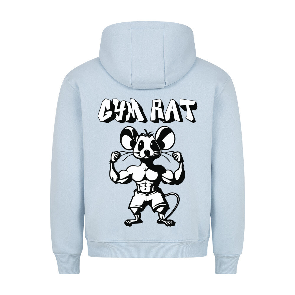 Gym Rat Vis White Regular Fit Hoodie-Hoodie-Swolemates