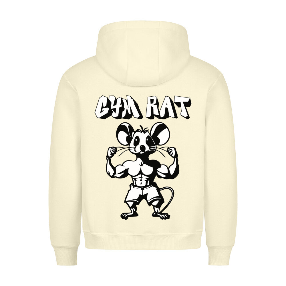 Gym Rat Vis White Regular Fit Hoodie-Hoodie-Swolemates