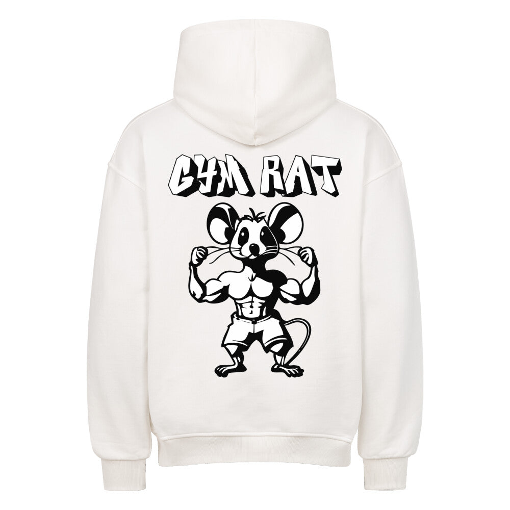 Gym Rat Vis White Oversize Pump Cover Hoodie-Hoodie-Swolemates