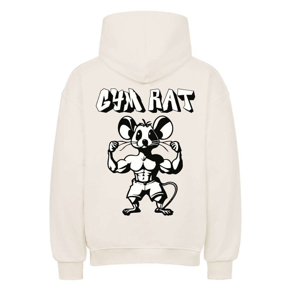Gym Rat Vis White Oversize Pump Cover Hoodie-Hoodie-Swolemates
