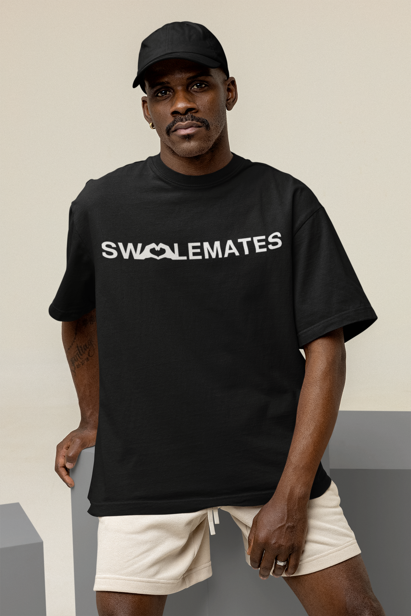 Logo Oversize Pump Cover Shirt-T-Shirt-Swolemates