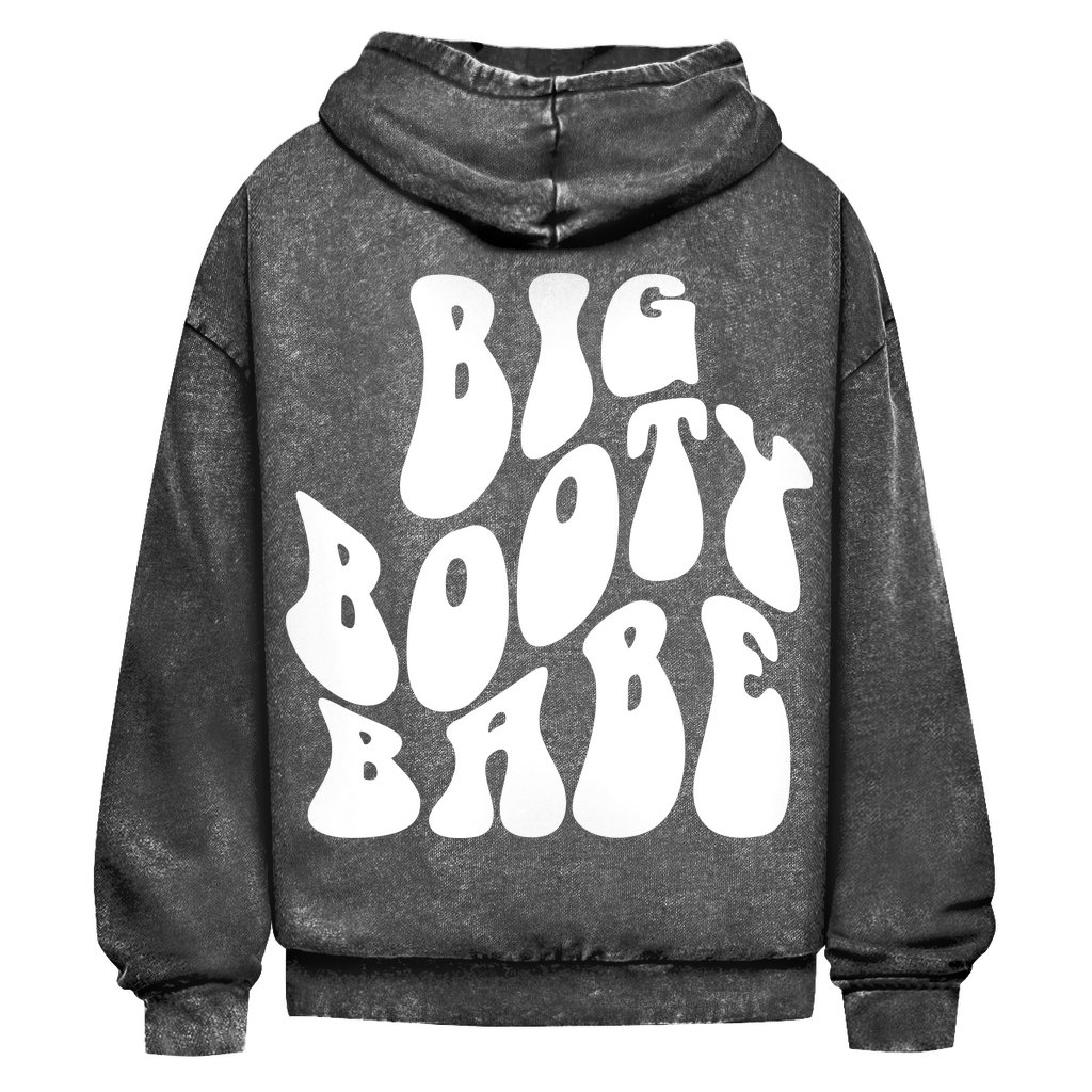 Oversize Washed Hoodie Big Booty Babe-Swolemates