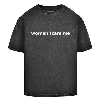 Oversize Washed T-Shirt women scare me