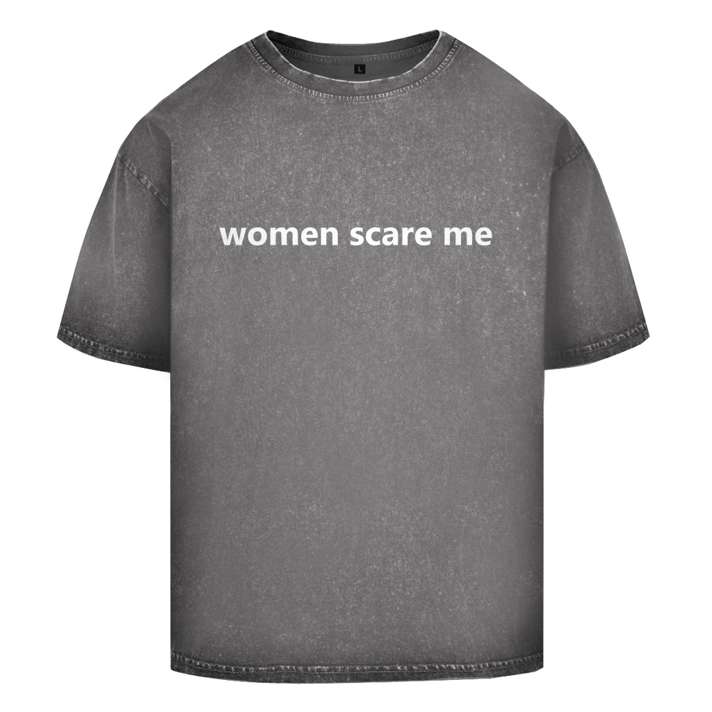 Oversize Washed T-Shirt women scare me