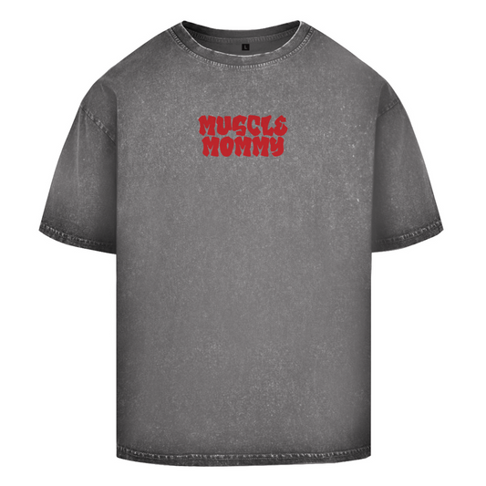 Oversize Washed T-Shirt muscle mommy red-Swolemates