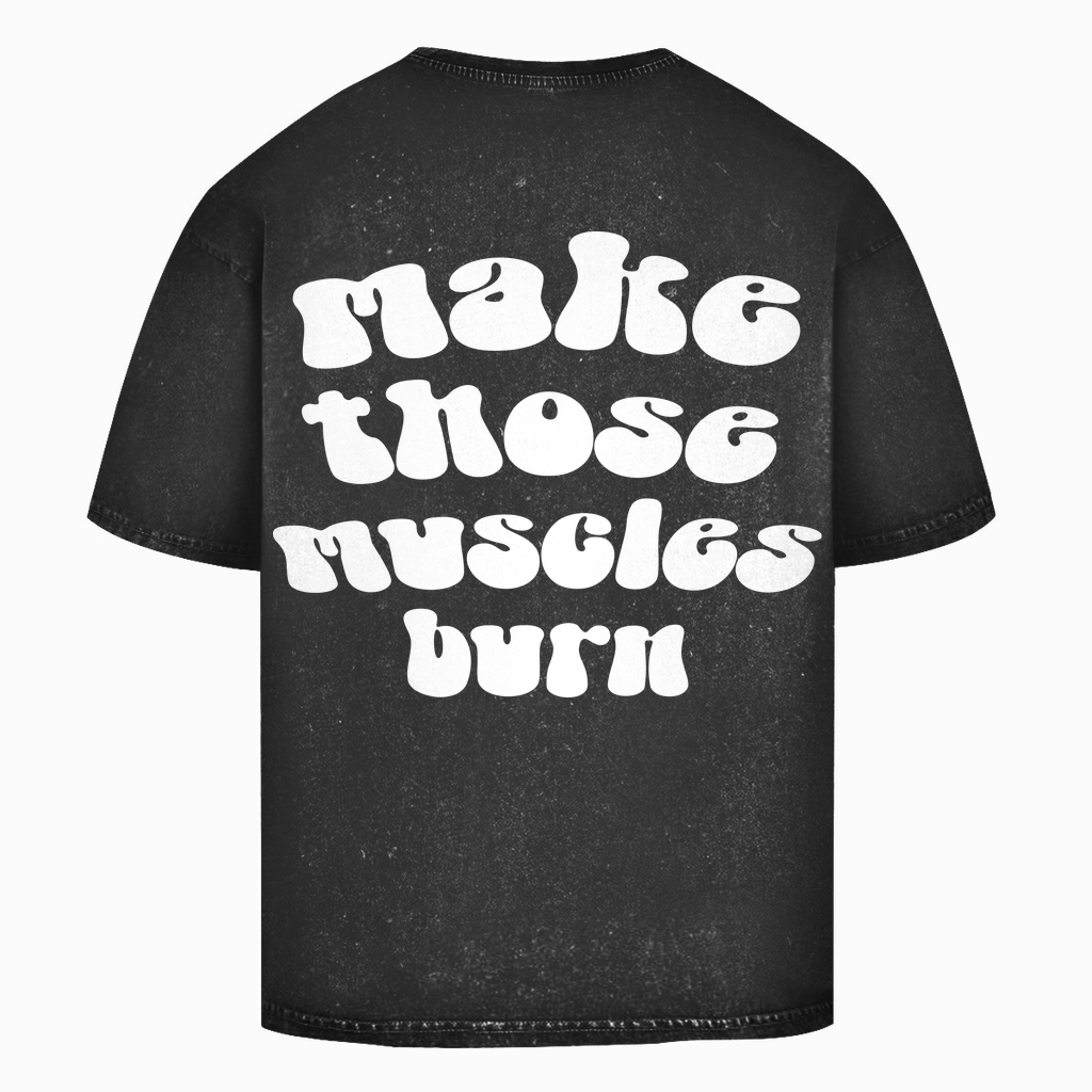 Oversize Washed T-Shirt make those muscles burn-Swolemates