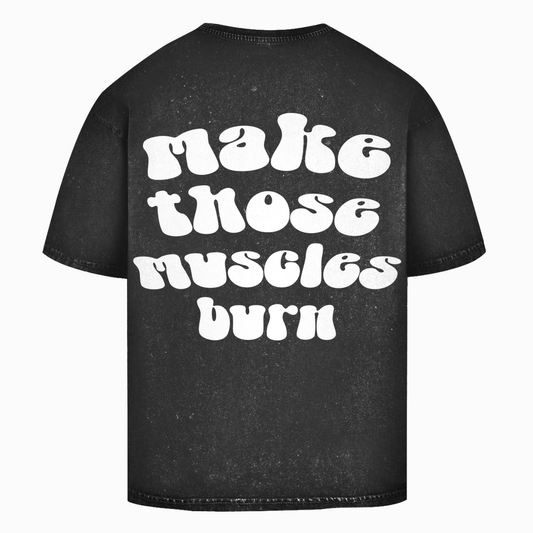 Oversize Washed T-Shirt make those muscles burn-Swolemates