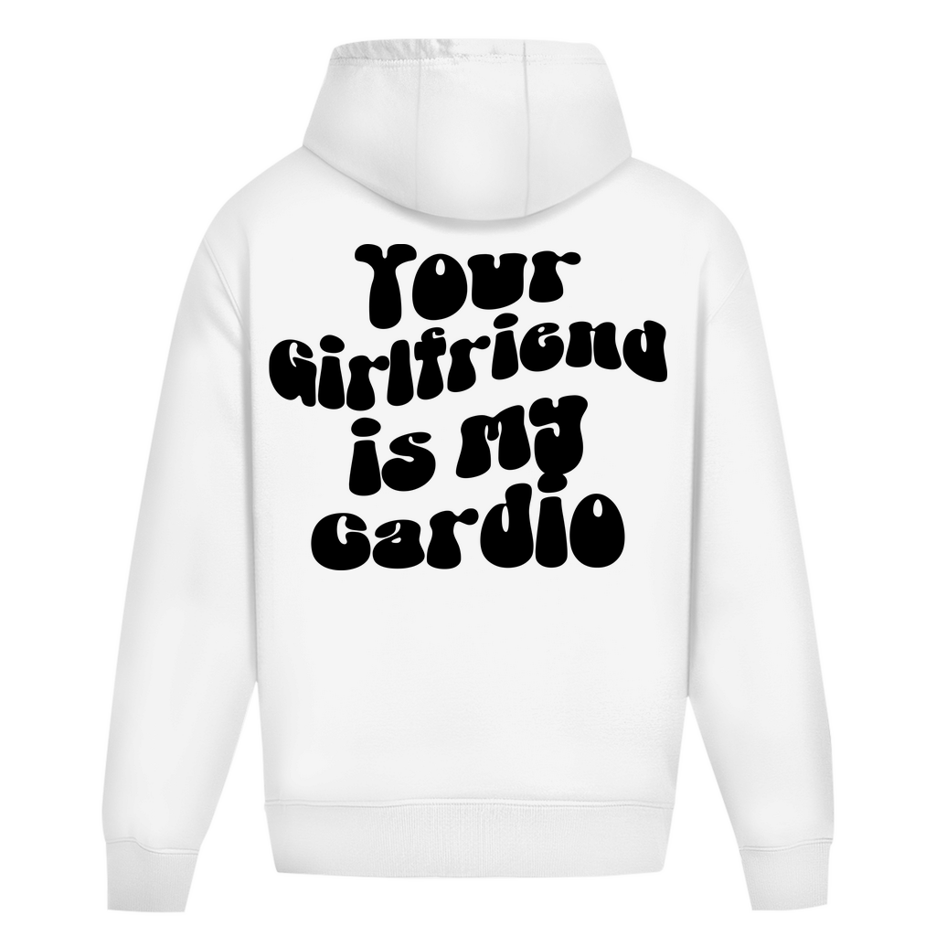 Oversize Hoodie Ohne Kordel Your Girlfriend ist my Cardio-Swolemates