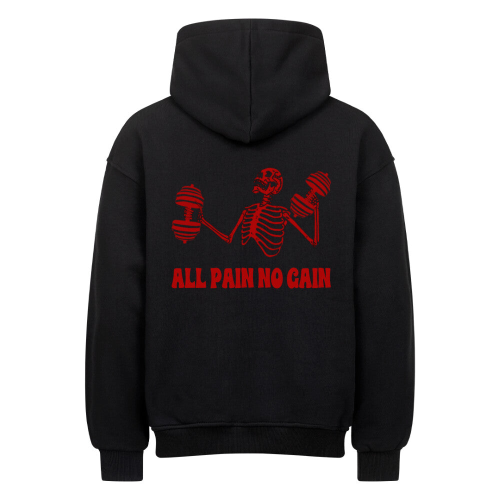 All Pain No Gain Hoodie Minimal Gym Fitness - Swolemates