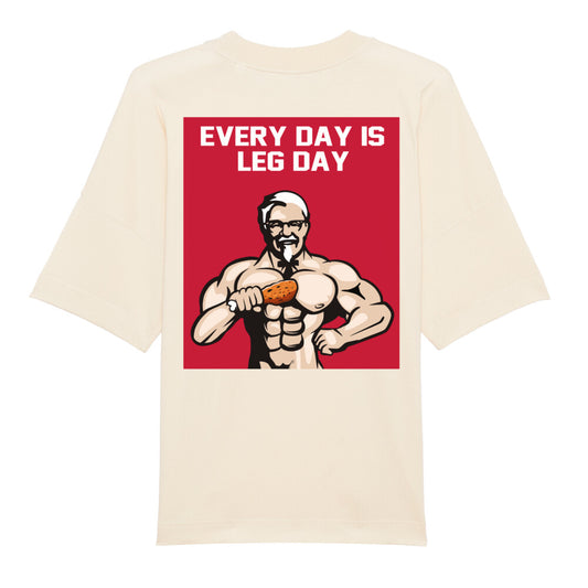 Every Day Is Leg Day Oversize Pump Cover Shirt-T-Shirt-Swolemates