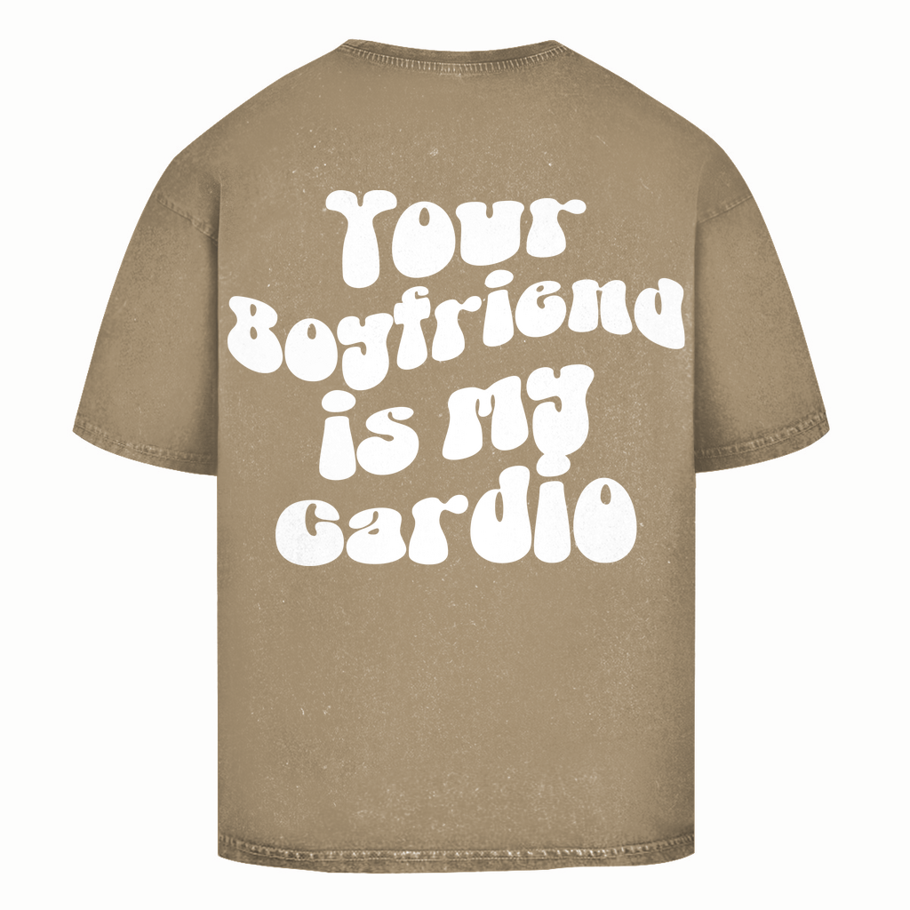 Oversize Washed T-Shirt Your Boyfriend ist my Cardio-Swolemates