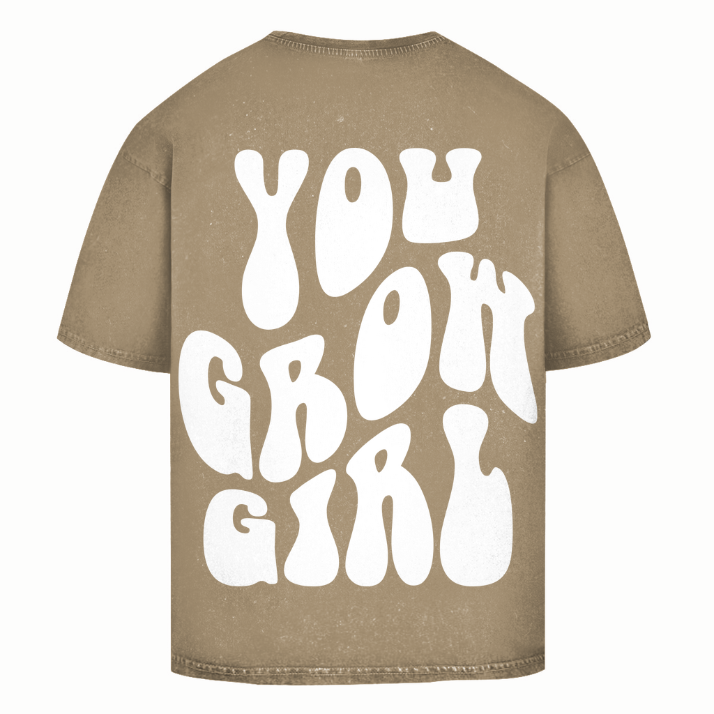 Oversize Washed T-Shirt You Grow Girl