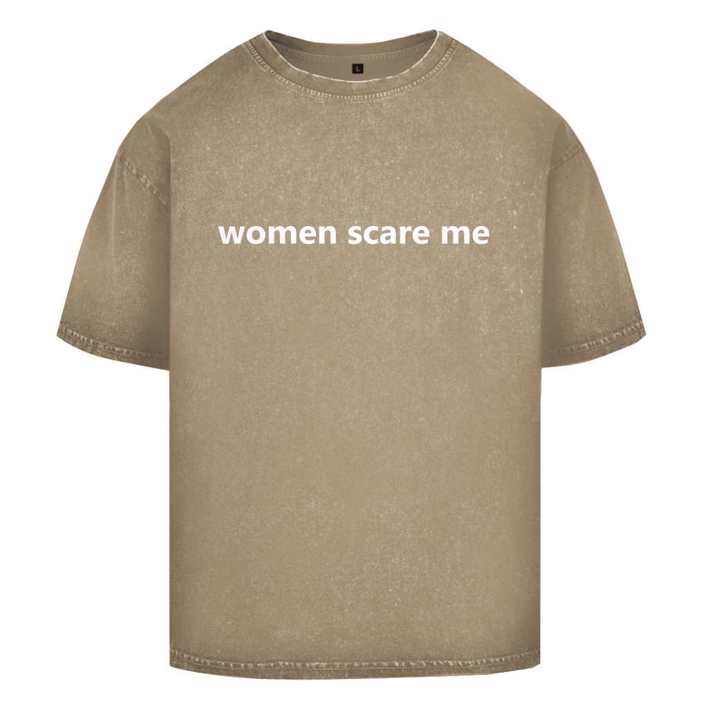 Oversize Washed T-Shirt women scare me