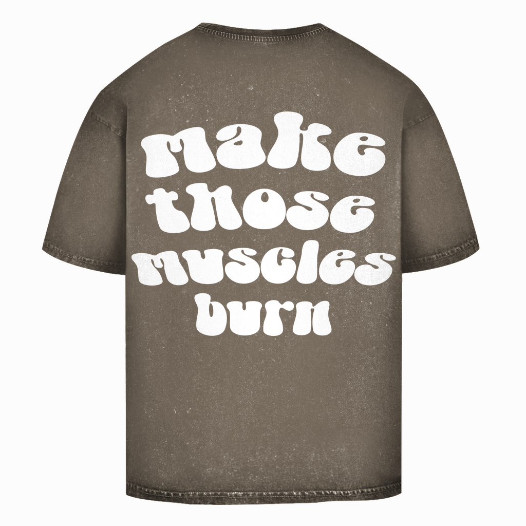 Oversize Washed T-Shirt make those muscles burn-Swolemates