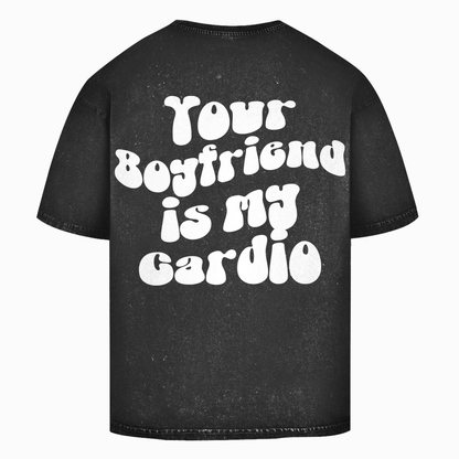 Oversize Washed T-Shirt Your Boyfriend ist my Cardio-Swolemates