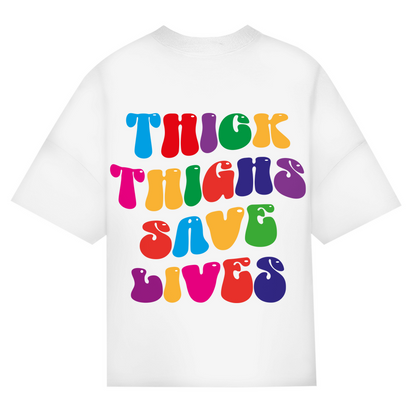 Thick Thighs Save Lives CLR Oversize Pump Cover Gym Shirt