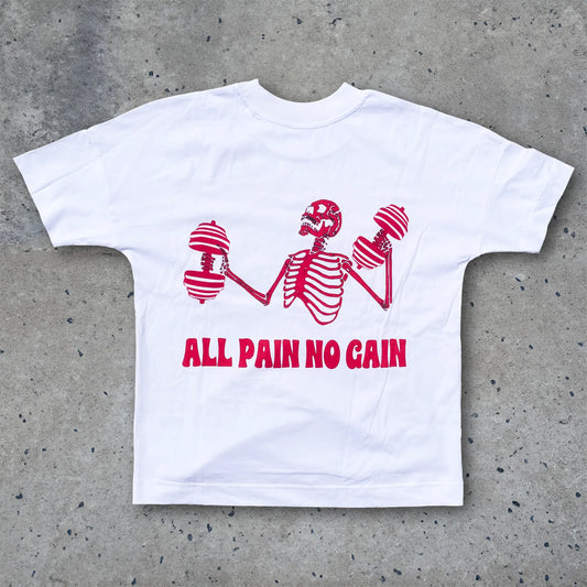 All Pain No Gain Minimal Oversize Pump Cover Shirt-T-Shirt-Swolemates