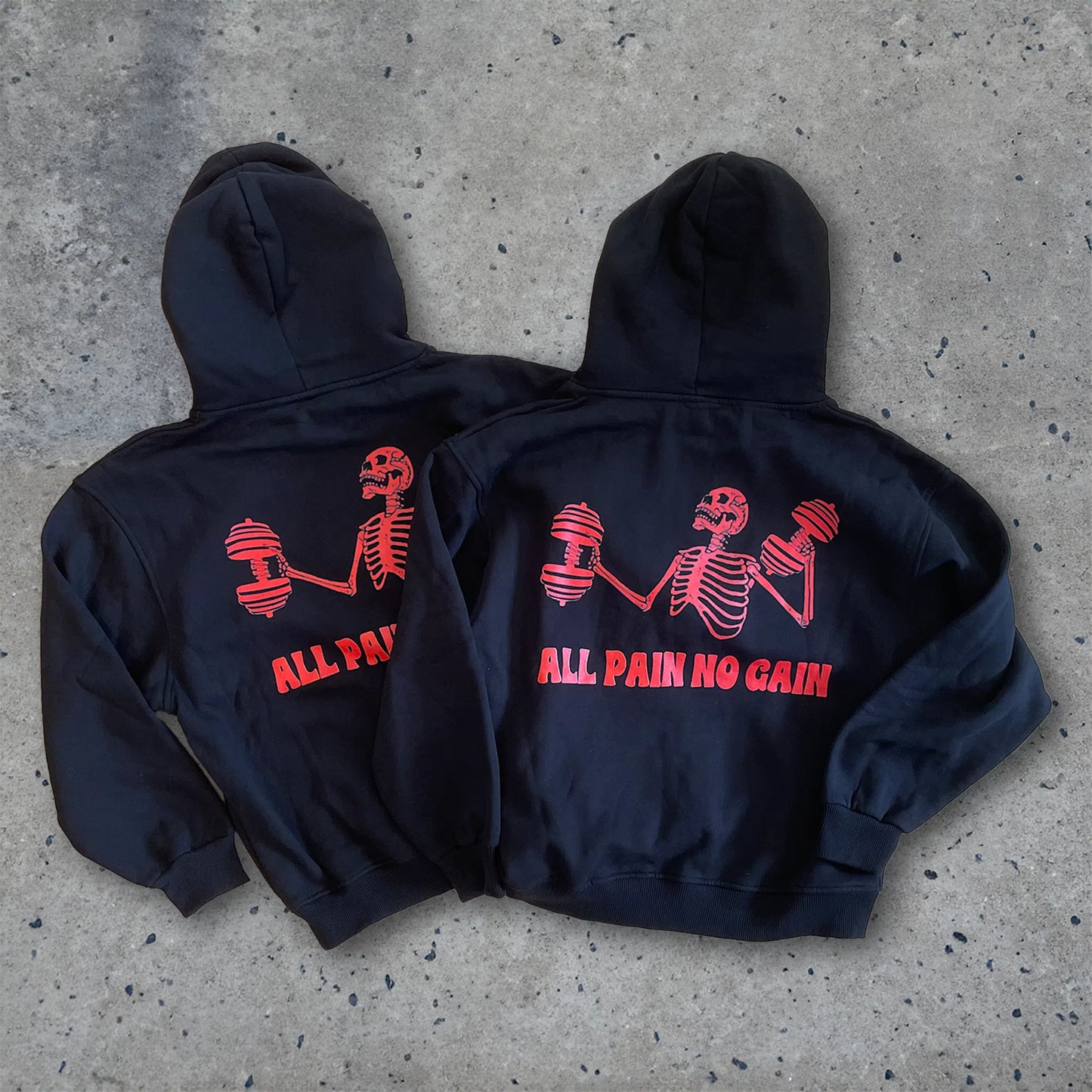 All Pain No Gain Minimal Oversize Pump Cover Hoodie OUTLET-Swolemates