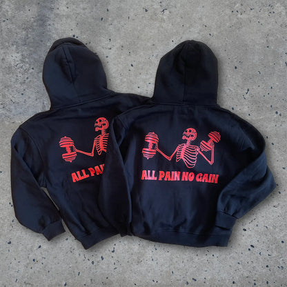 All Pain No Gain Hoodie Minimal - Swolemates