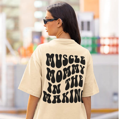 Muscle Mommy In The Making Oversize Pump Cover Shirt - Swolemates