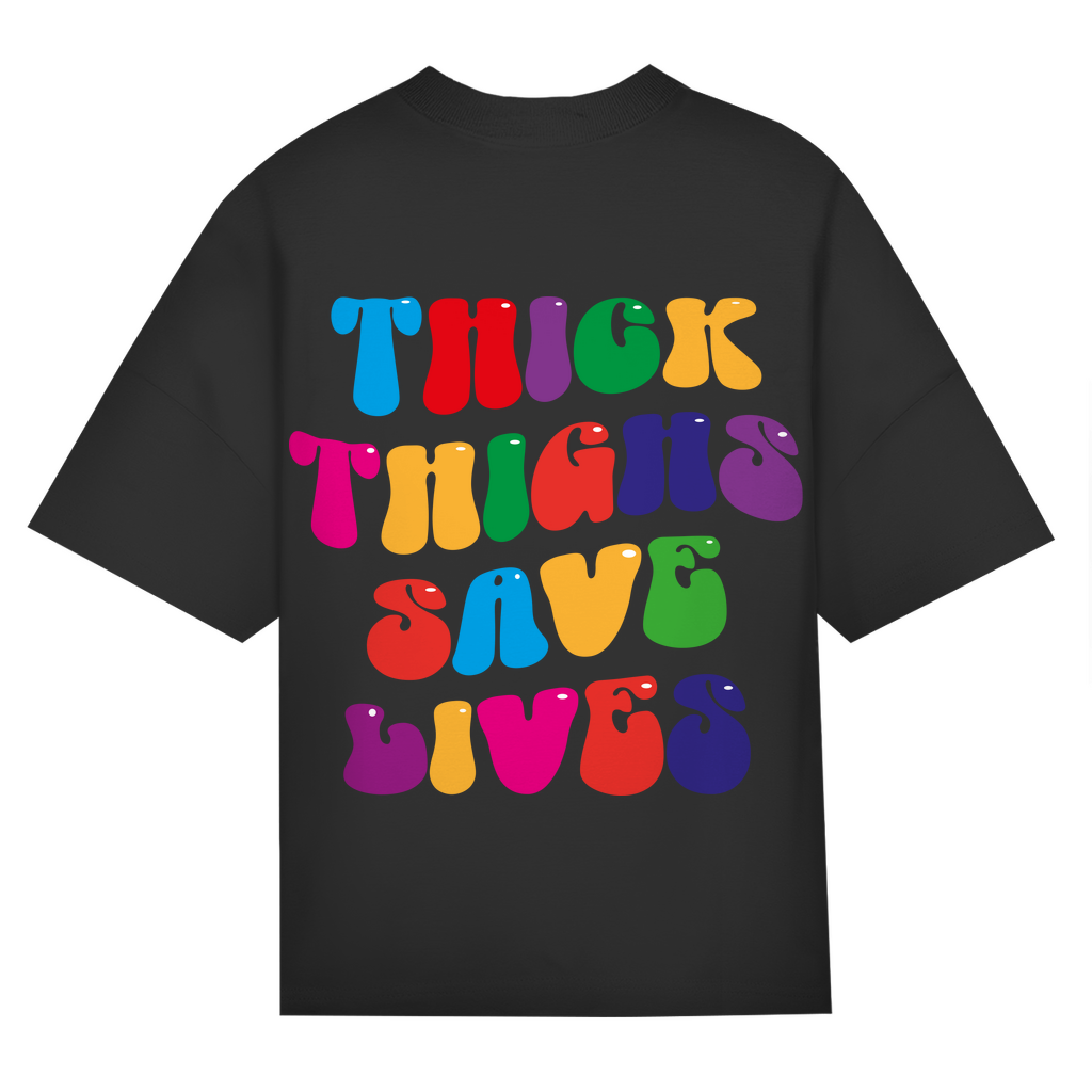 Thick Thighs Save Lives CLR Oversize Pump Cover Gym Shirt